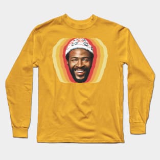 Marvin Gaye 70s Retro Aesthetic Long Sleeve T-Shirt